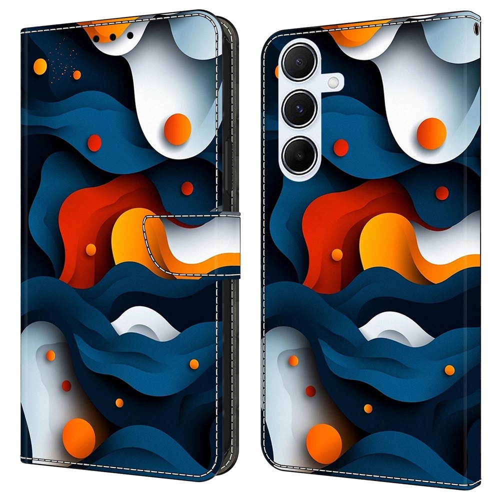 Firmly knižkové púzdro na Samsung Galaxy A17 5G/A26 5G - abstraktný vzor