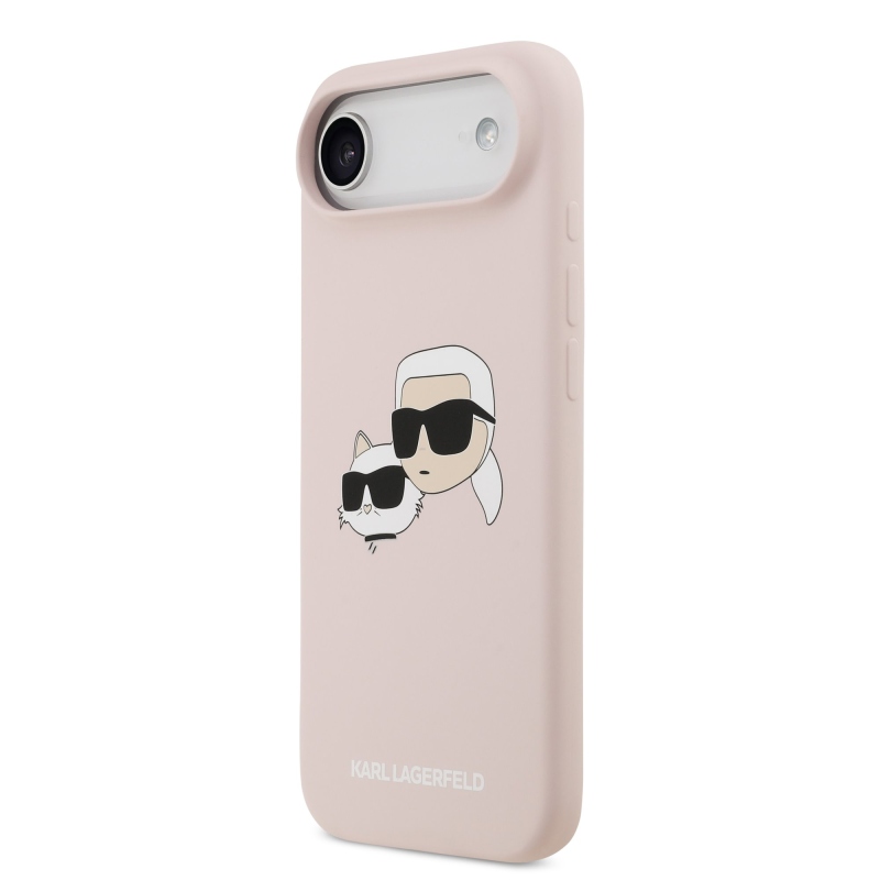 Karl Lagerfeld Liquid Silicone Double Heads MagSafe zadný kryt pre iPhone 17 Air Pink