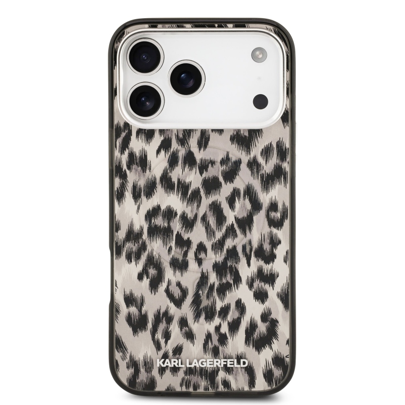 Karl Lagerfeld IML Leopard MagSafe Zadný Kryt pre iPhone 17 Pro Max Brown