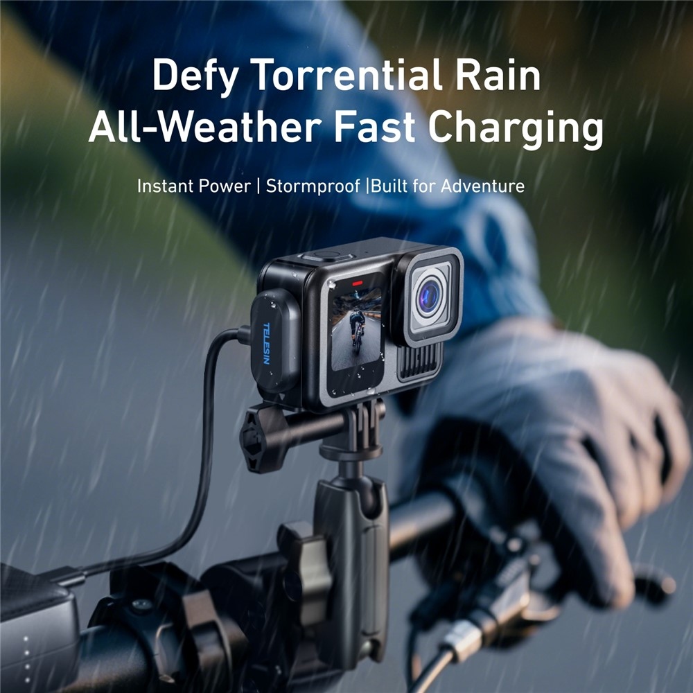 TELESIN magnetický nabíjací kábel s bočnou krytkou pre GoPro Hero 13/12/11/10/9