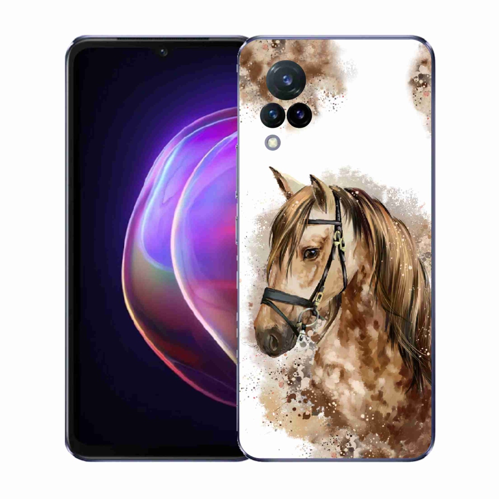 Gélový kryt mmCase na Vivo V21 4G/5G - hnedý kreslený kôň