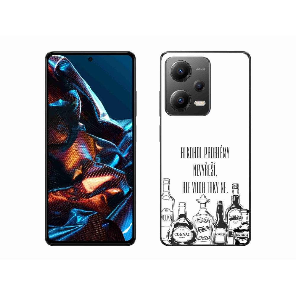 Gélový kryt mmCase na Xiaomi Redmi Note 12 Pro 5G - vtipný text biele pozadie