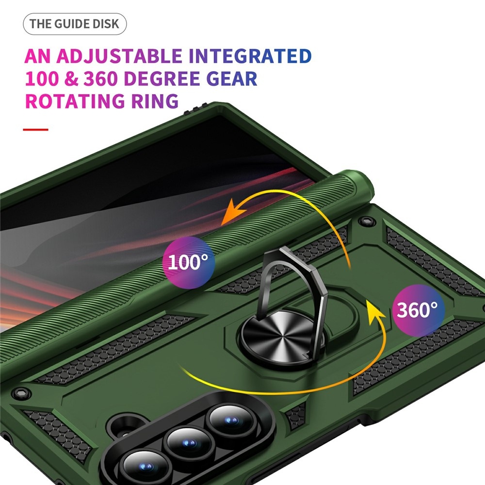 Ring odolný kryt na Samsung Galaxy Z Fold7 5G - zelený