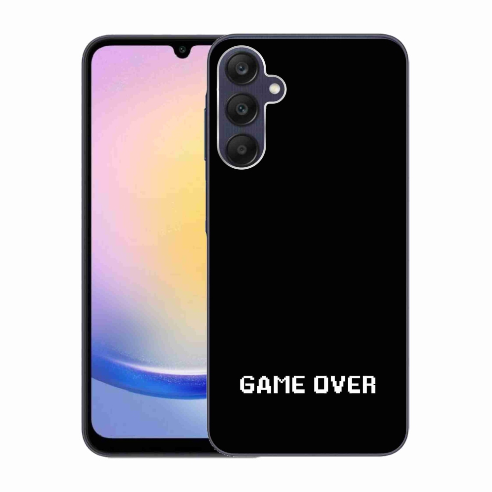 Gélový kryt mmCase na Samsung Galaxy A25 5G - game over čierne pozadie