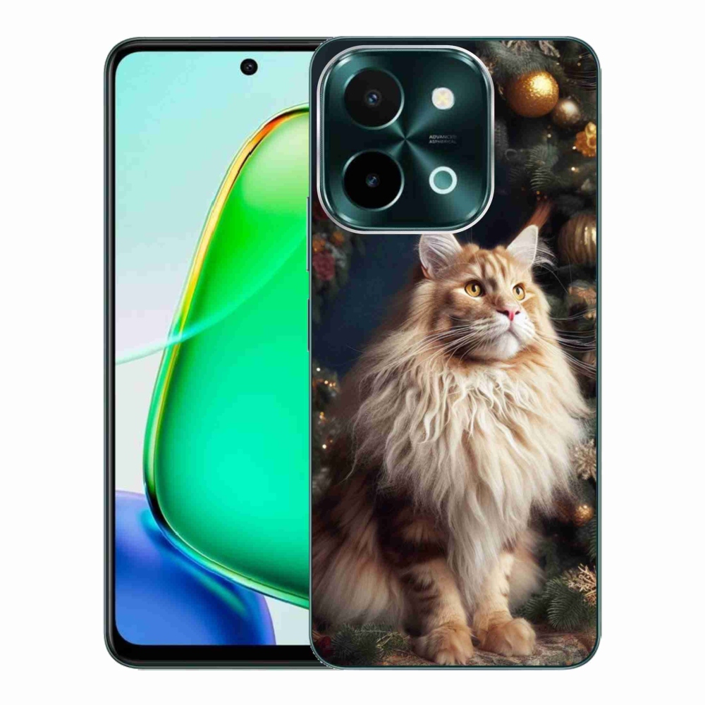 Gélový kryt mmCase na Vivo Y28 - mačka pri stromčeku