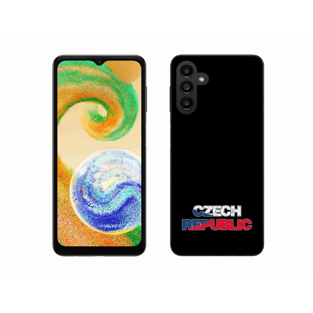 Gélový kryt mmCase na Samsung Galaxy A04s (164.7x76.7x9.1mm) - Czech Republic čierne pozadie