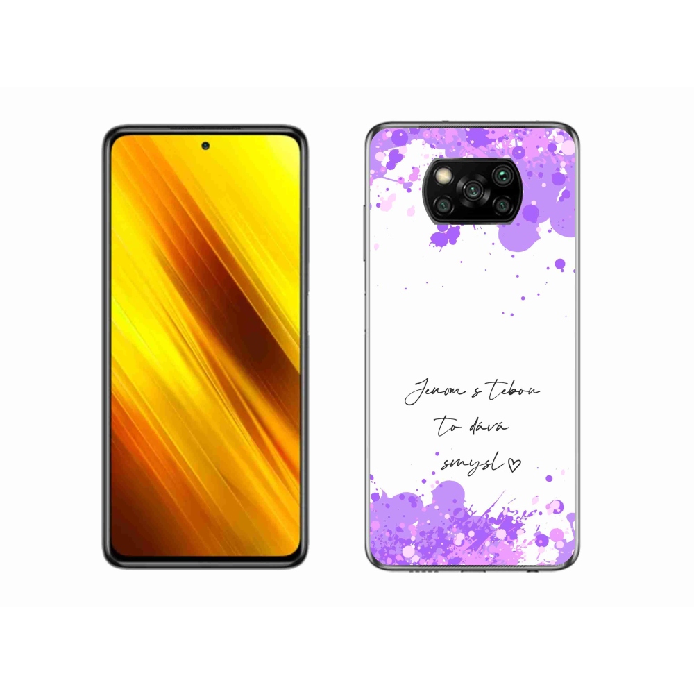 Gélový kryt mmCase na Xiaomi Poco X3 Pro - zamilovaný text biele pozadie