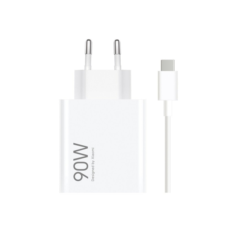 Xiaomi MDY-15-EK Cestovná nabíjačka USB-A 90W + dátový kábel USB-C 6A biela (hromadne)