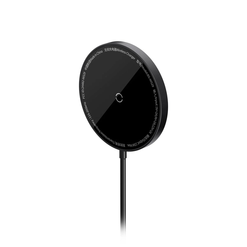 Baseus Simple Mini3 Magnetická Bezdrôtová Nabíjačka 15W Black