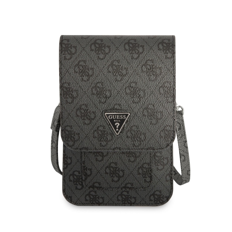 Guess PU 4G Triangle Logo Phone Bag Black