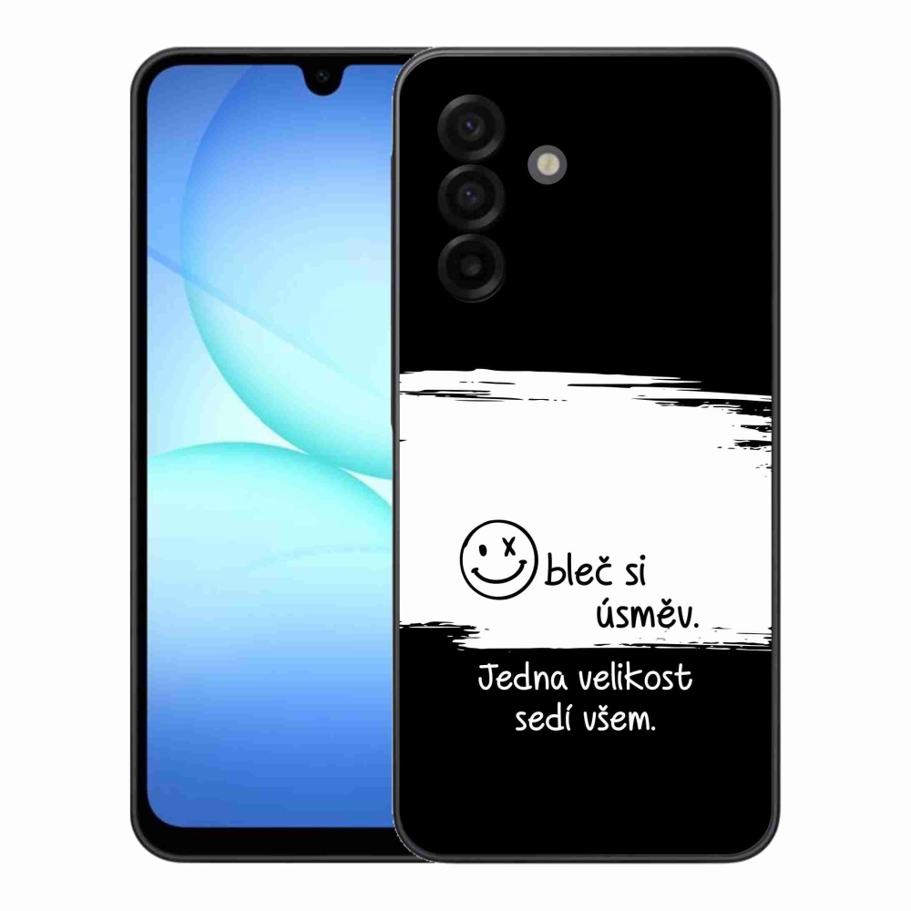 Gélový kryt mmCase na Samsung Galaxy A17 4G/5G - vtipný text 8 bieločierne pozadie