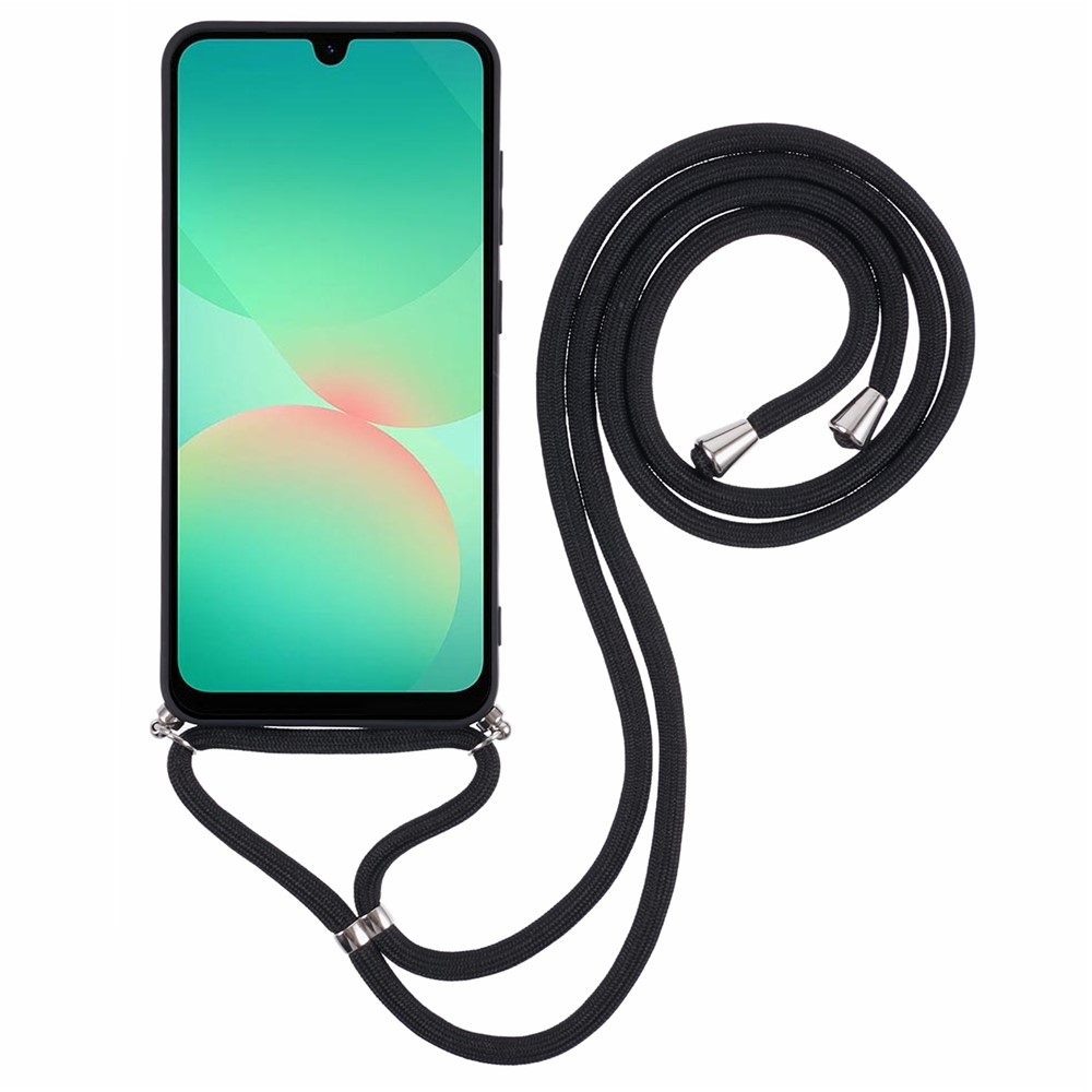 Lining gélový obal so šnúrkou na Samsung Galaxy A17 5G - čierny