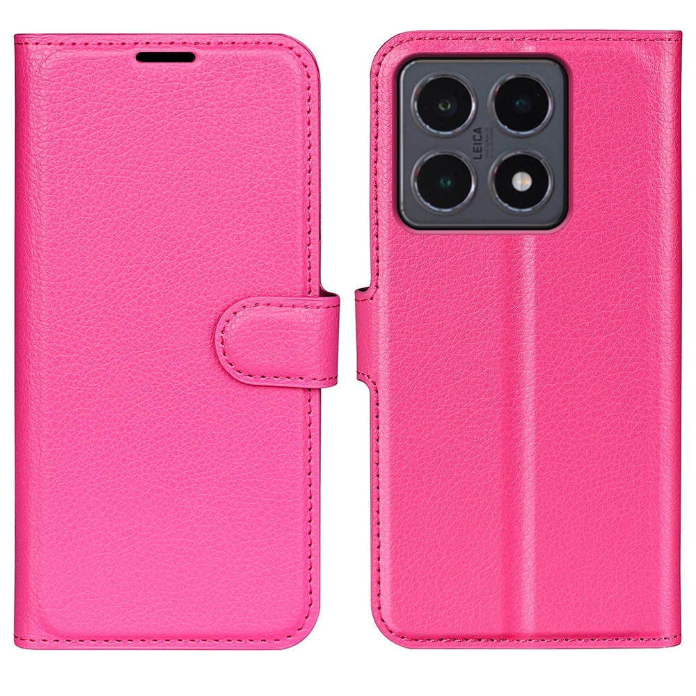 Litchi knižkové puzdro na Xiaomi 15T - rose