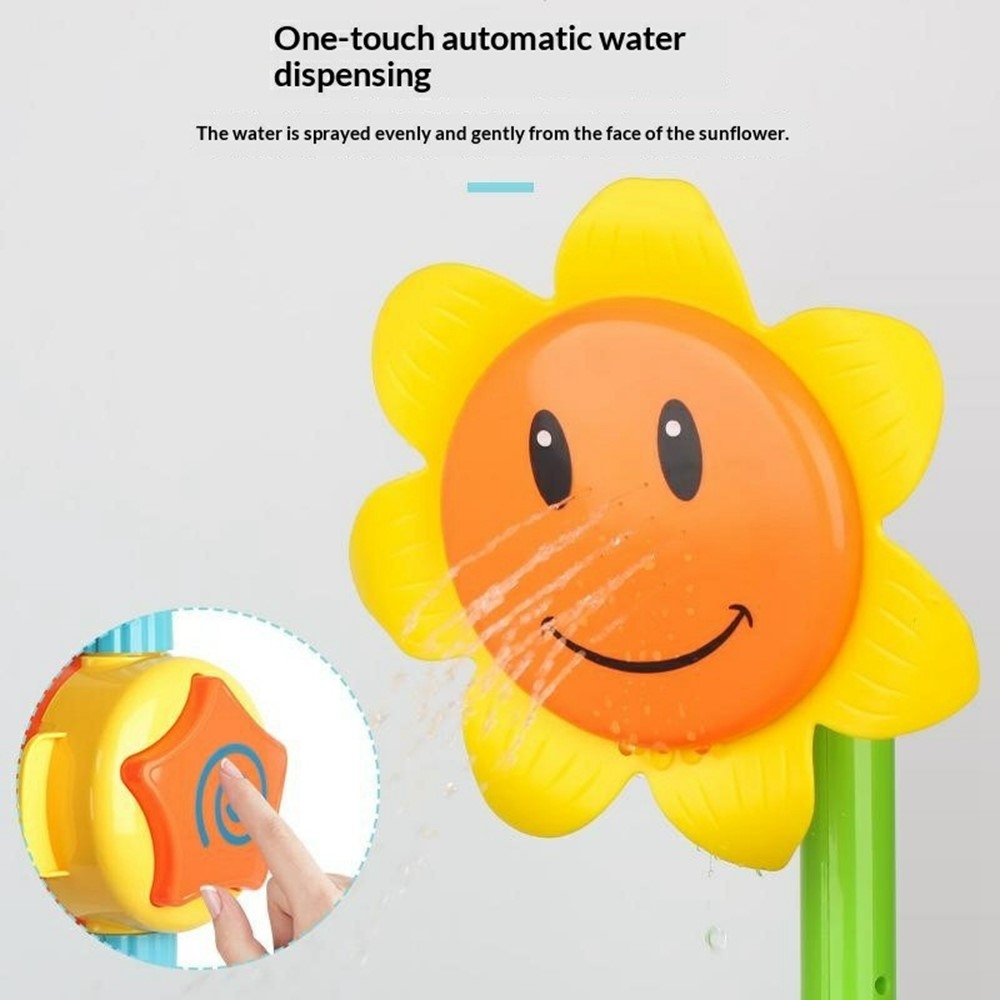 Detská elektrická sprcha do vane s prísavkami - slnečnica