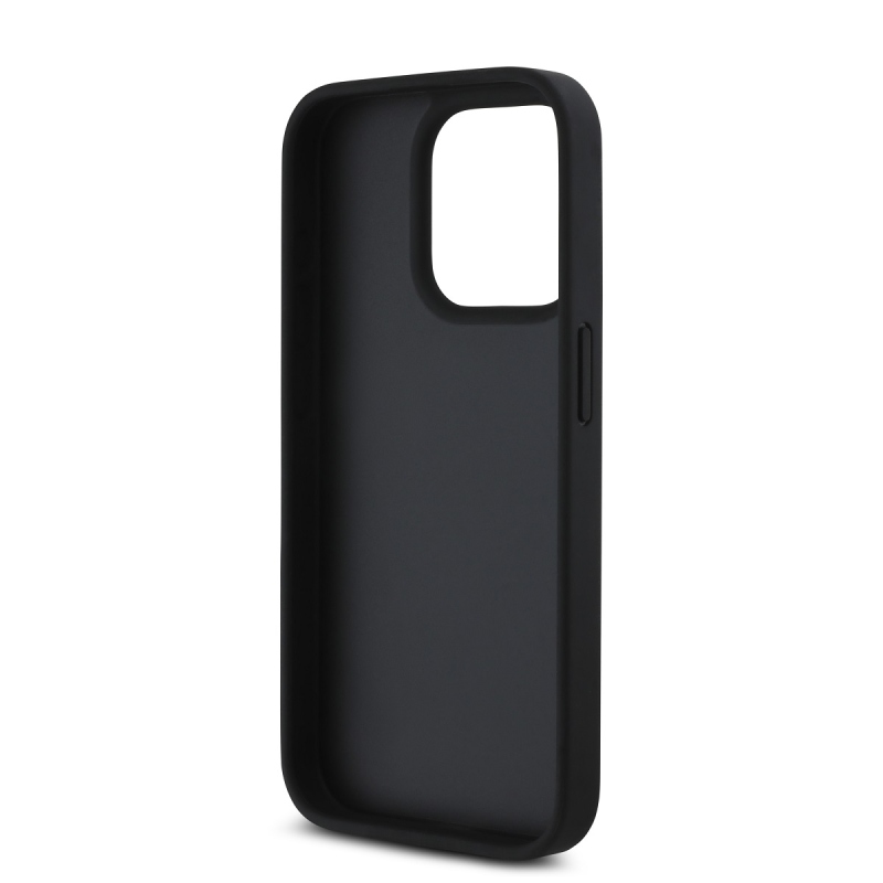 Karl Lagerfeld PU Saffiano Karl and Choupette Zadný Kryt pre iPhone 15 Pro Max Black