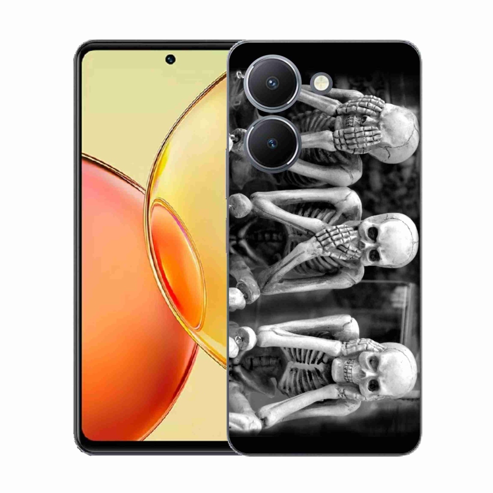 Gélový kryt mmCase na Vivo Y36 - kostlivci