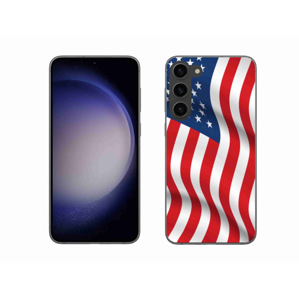 Gélový kryt mmCase na mobil Samsung Galaxy S23+ 5G - USA vlajka