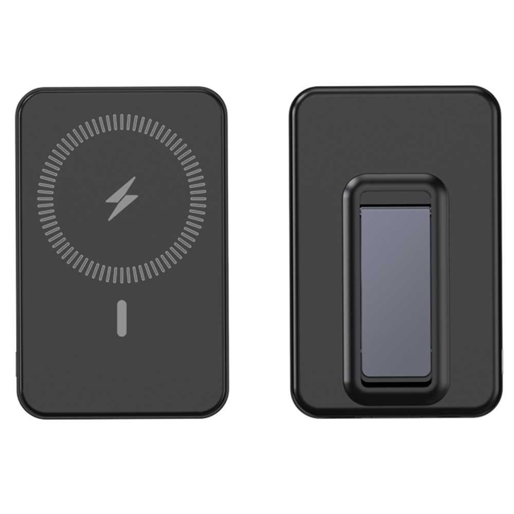 ZKD-03 magnetická powerbanka 10000 mAh 15W so stojanom - čierna