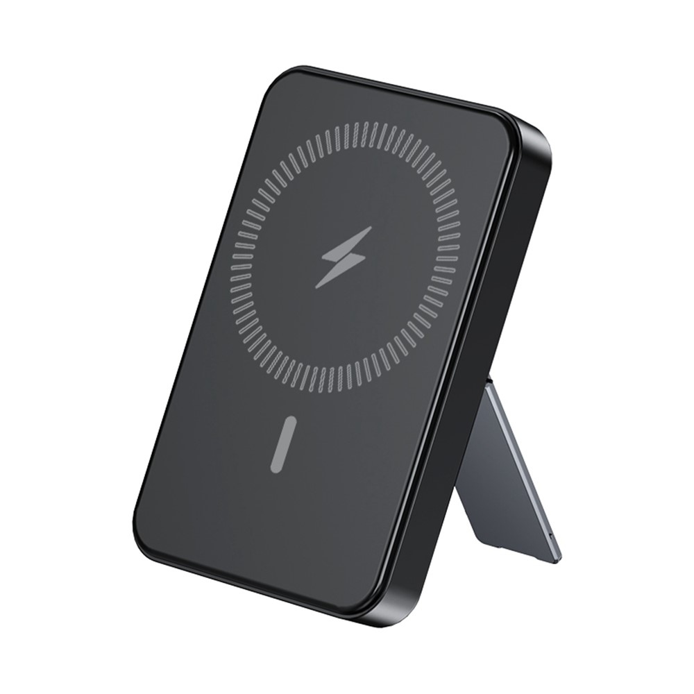 ZKD-03 magnetická powerbanka 10000 mAh 15W so stojanom - čierna