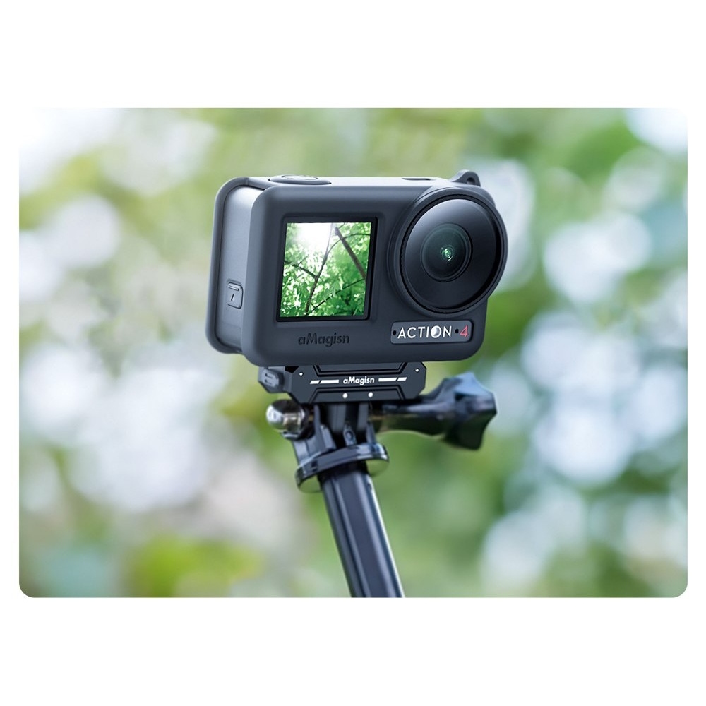 AMAGISN silikónový ochranný obal pre DJI Osmo Action 4 a Action 3 - čierny