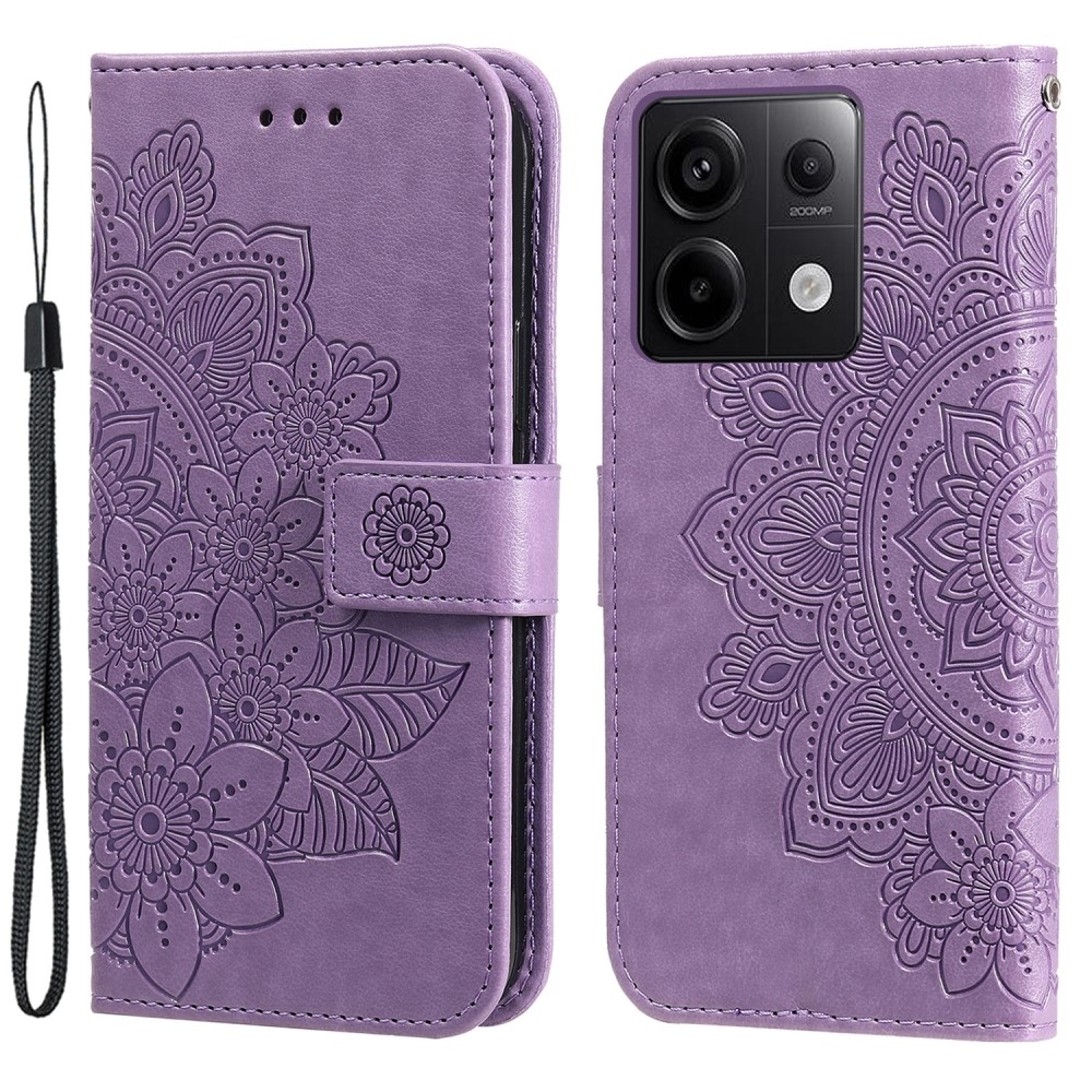 Mandala knižkové púzdro na Xiaomi Redmi Note 13 Pro 5G/Poco X6 5G - fialové