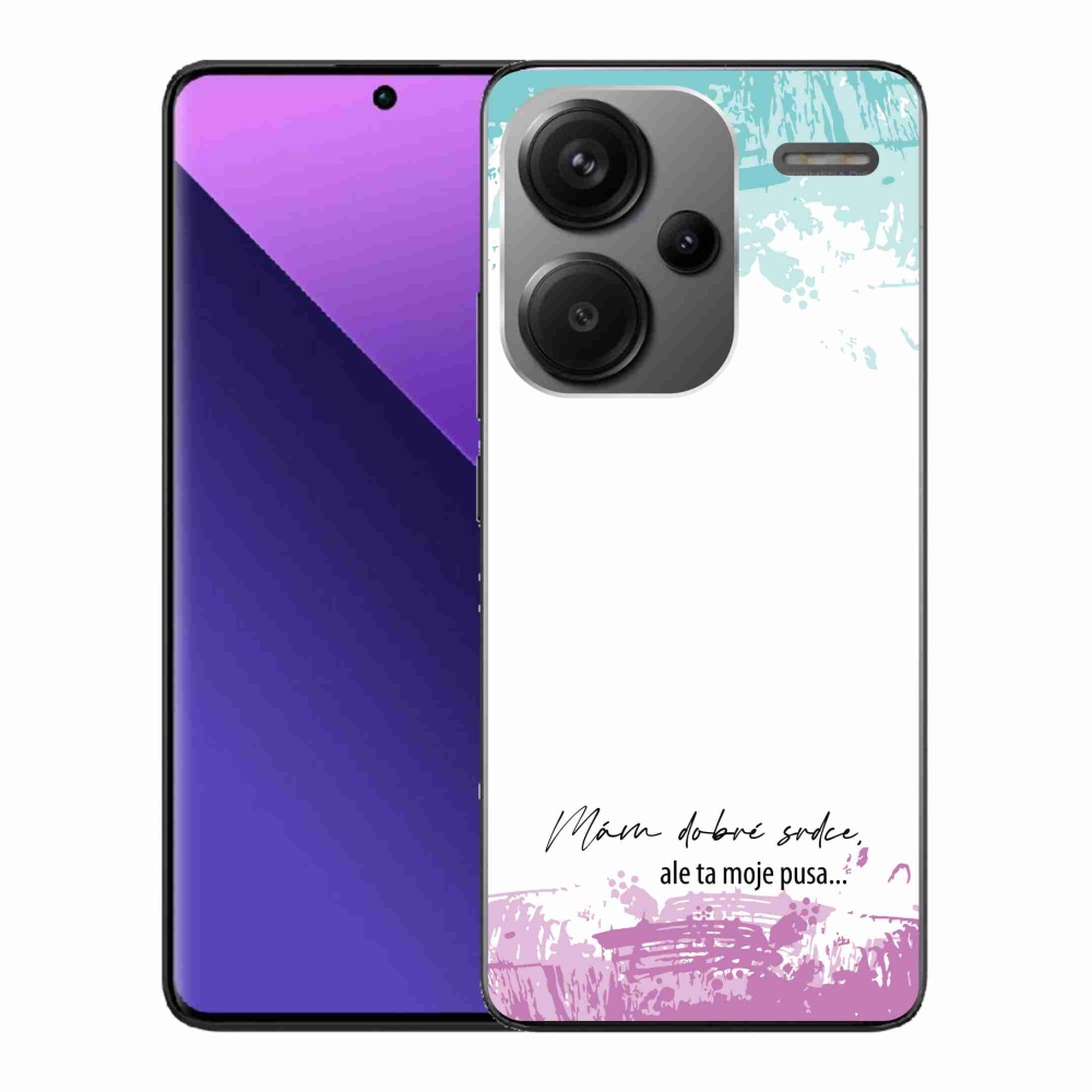 Gélový kryt mmCase na Xiaomi Redmi Note 13 Pro+ 5G - vtipný text 3 biele pozadie