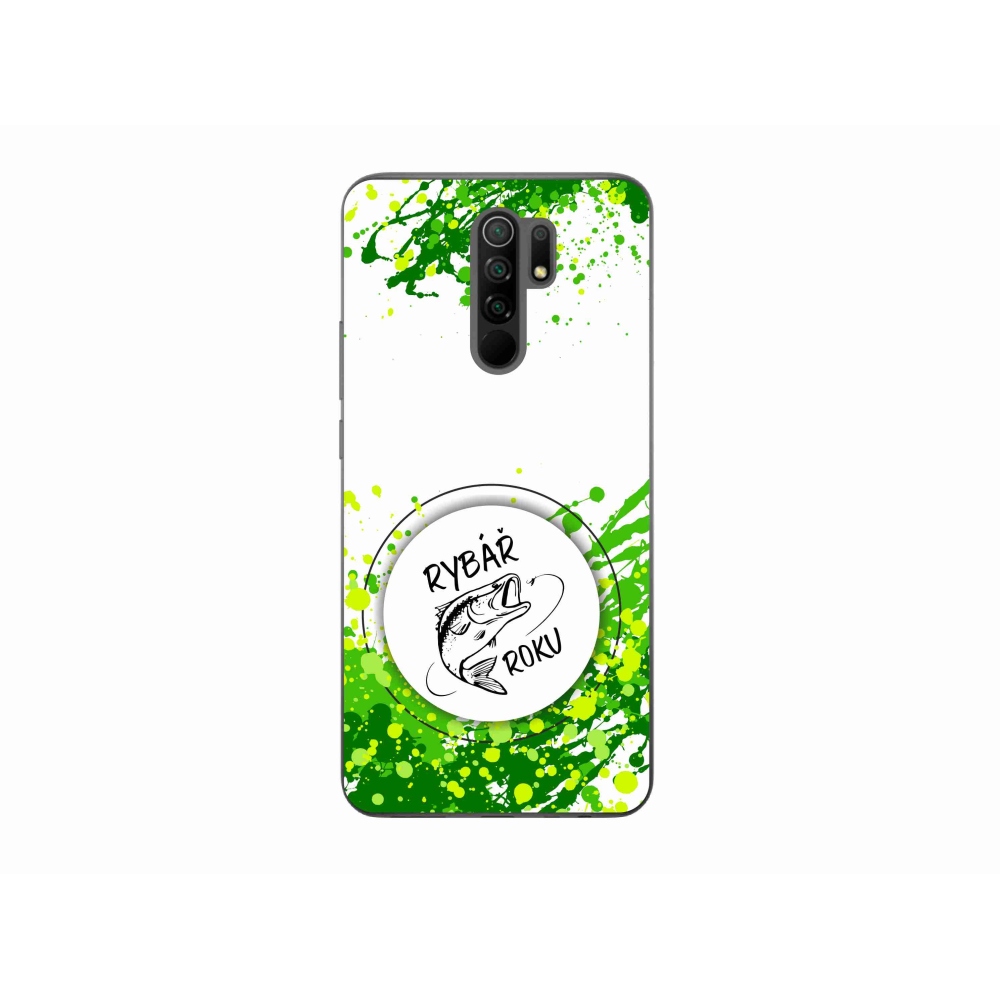 Gélový kryt mmCase na Xiaomi Redmi 9 - rybár roku biele pozadie