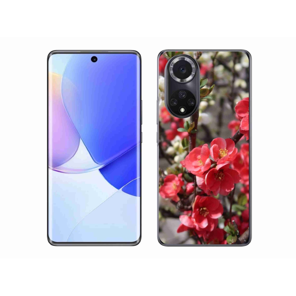 Gelový kryt mmCase na Huawei Nova 9 - červené květy