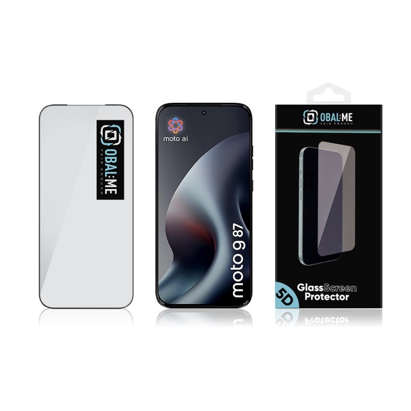 OBAL:ME 5D tvrdené sklo pre Motorola G87, čierne 