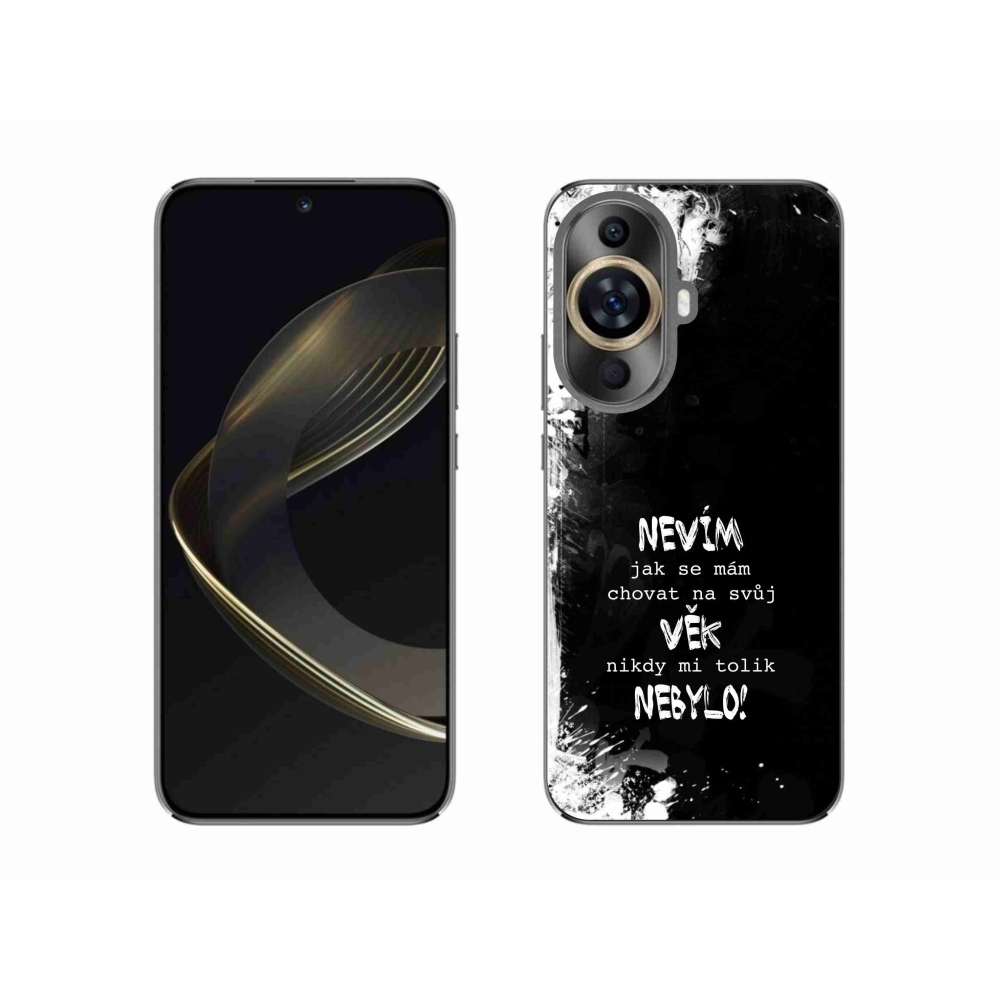 Gélový kryt mmCase na Huawei Nova 11 - vtipný text 14 čierne pozadie