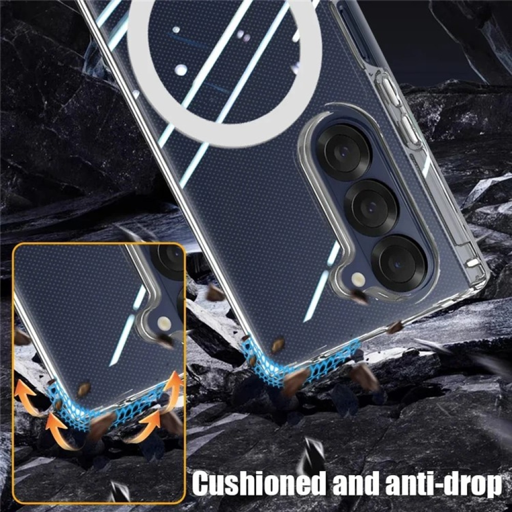 Clear gélový kryt s pevným chrbtom a MagSafe na Samsung Galaxy Z Fold7 5G