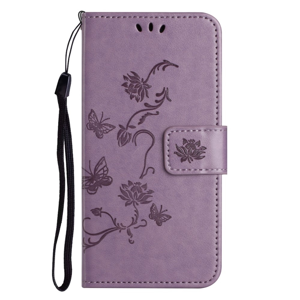 Flower knižkové púzdro na Samsung Galaxy S25 Edge - svetlofialové