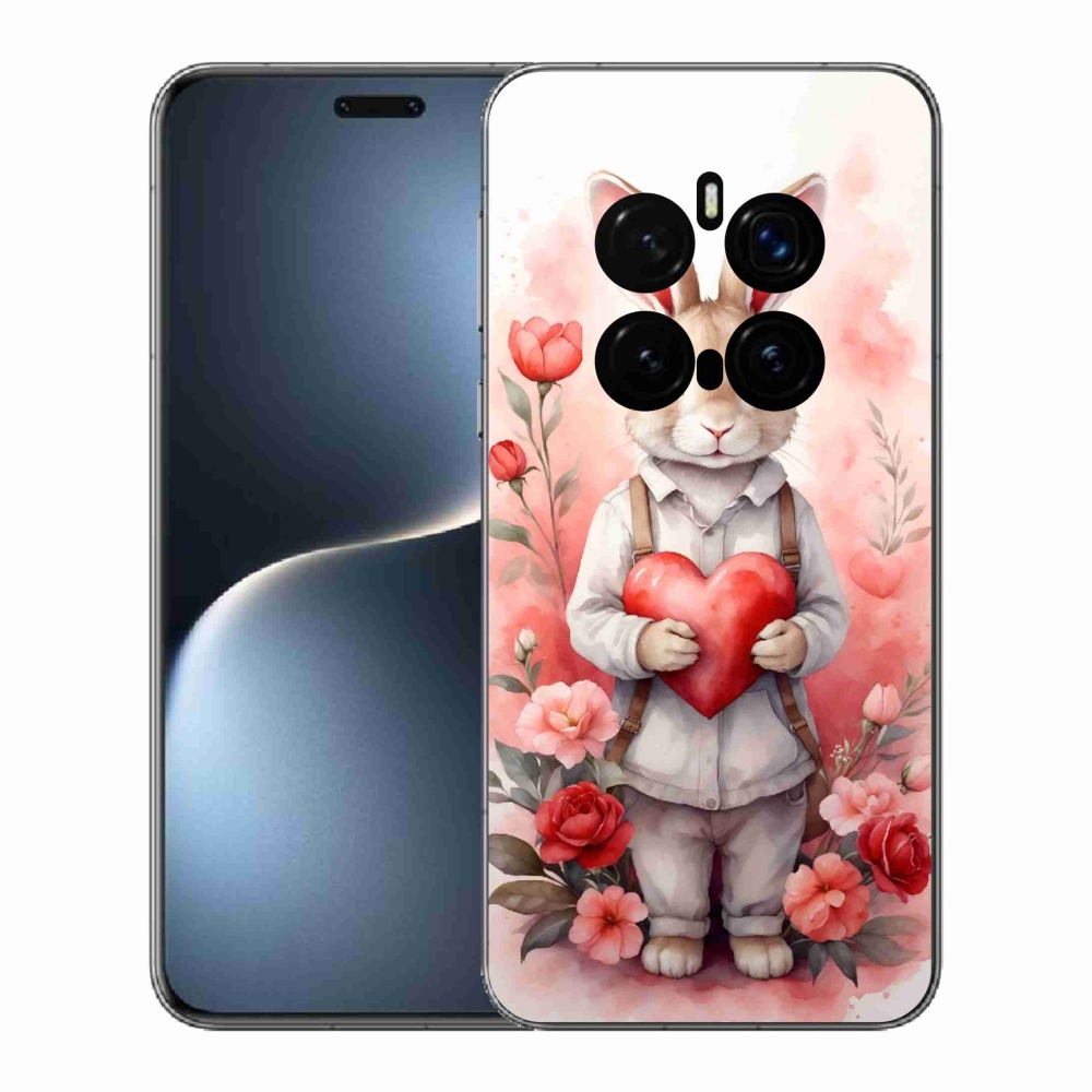 Gélový kryt mmCase na Honor Magic 7 Pro 5G - zajac so srdiečkom