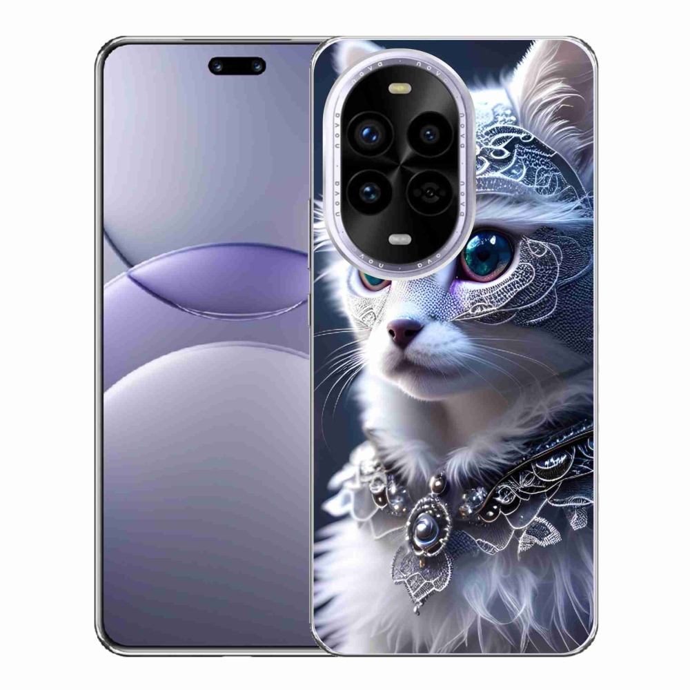 Gélový kryt mmCase na Huawei Nova 13 Pro 5G - biela mačka