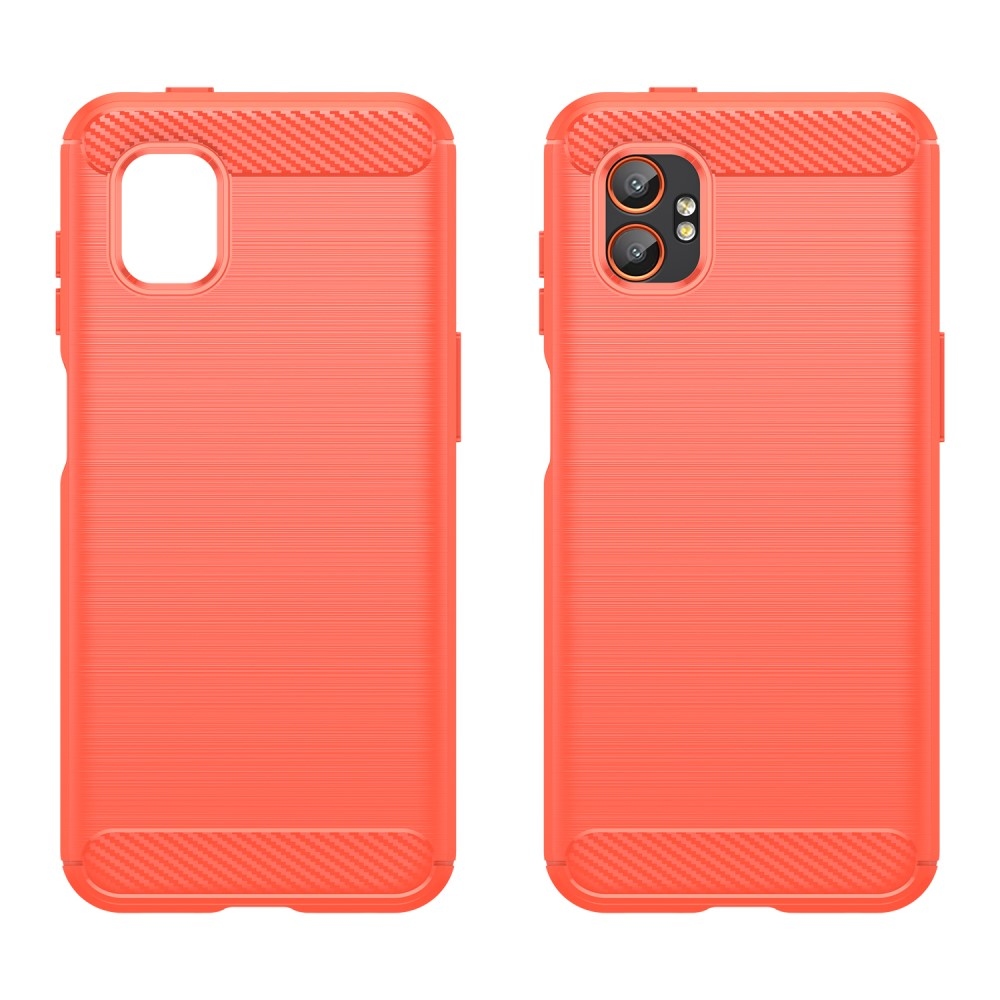 Carbon odolný gélový obal na Samsung Galaxy Xcover 7 Pro - červený