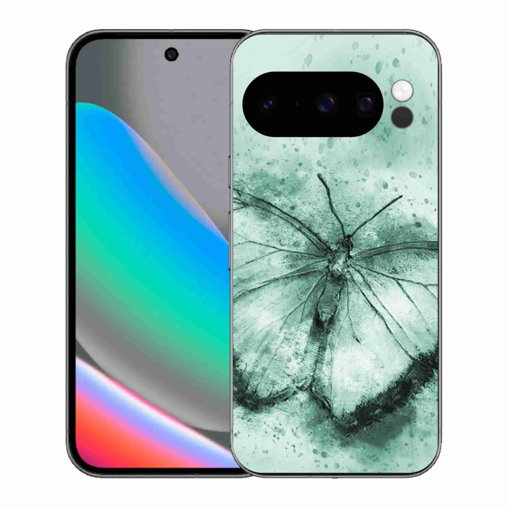 Gélový kryt mmCase na Google Pixel 10 Pro - zelený motýľ