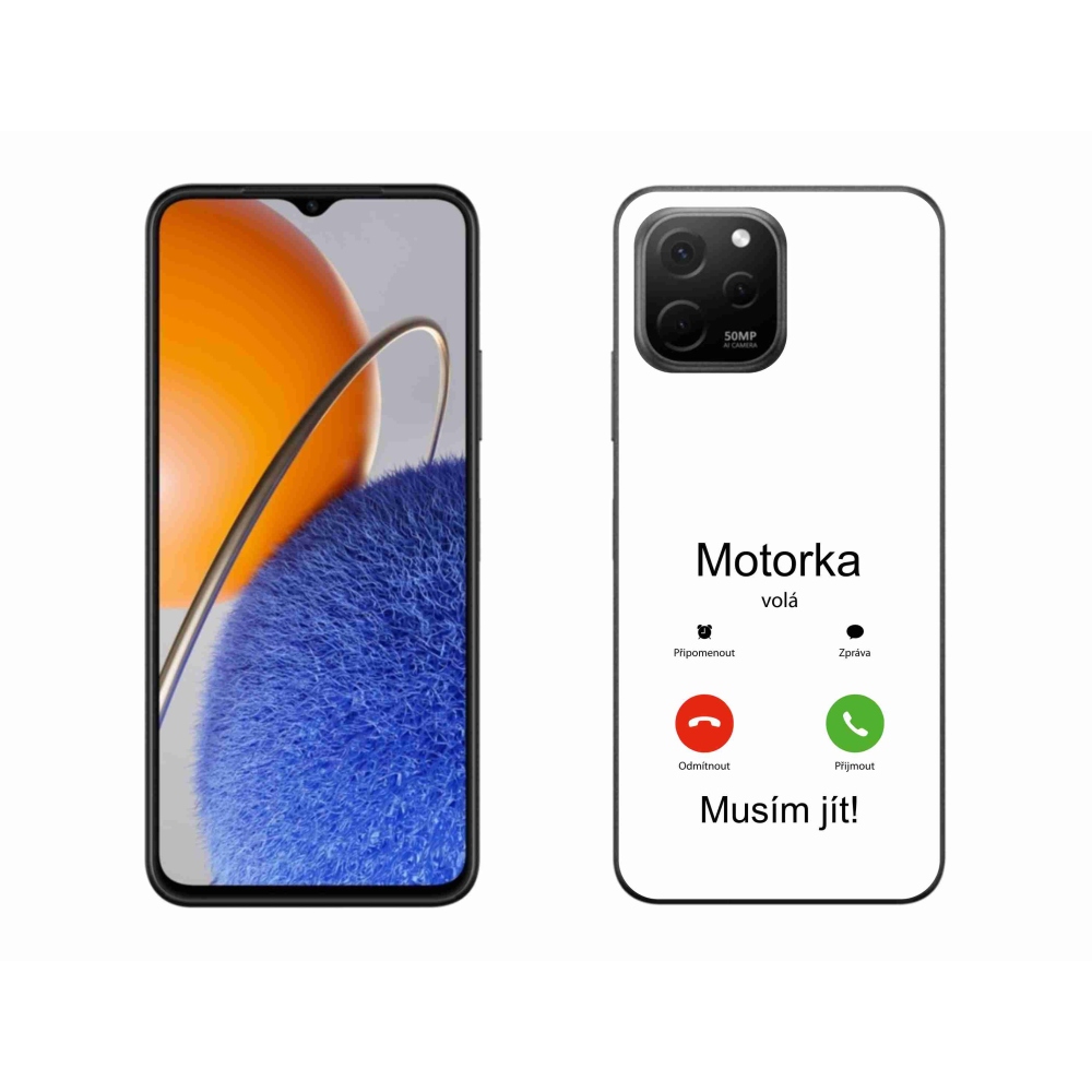 Gélový kryt mmCase na Huawei Nova Y61 - motorka volá biele pozadie