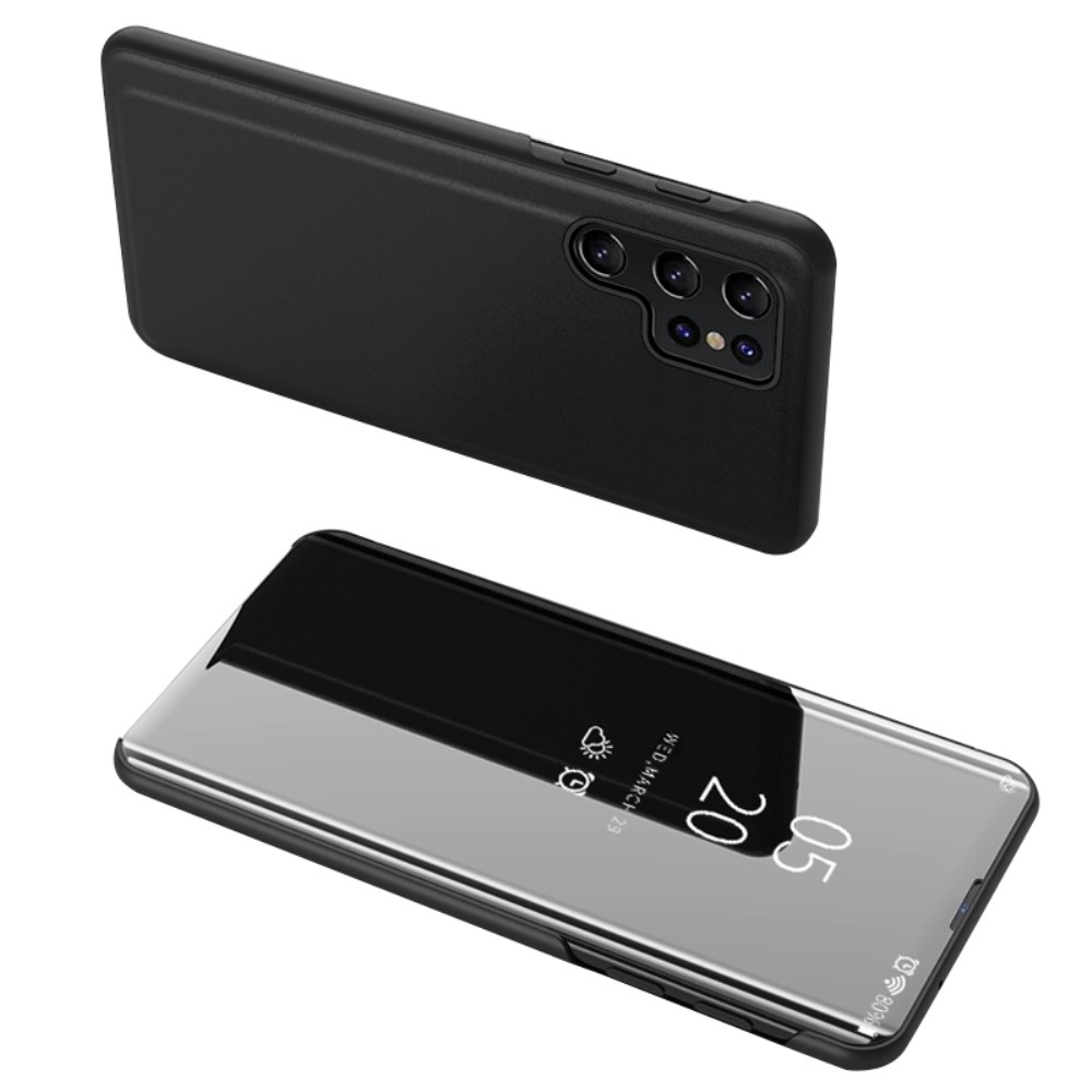 Clear zatvárací kryt s priehľadným predkom na Samsung Galaxy S24 Ultra - čierny