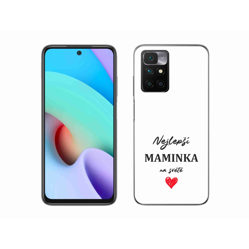 Gélový kryt mmCase na Xiaomi Redmi 10/Redmi 10 (2022) - najlepšia mamička 1 biele pozadie