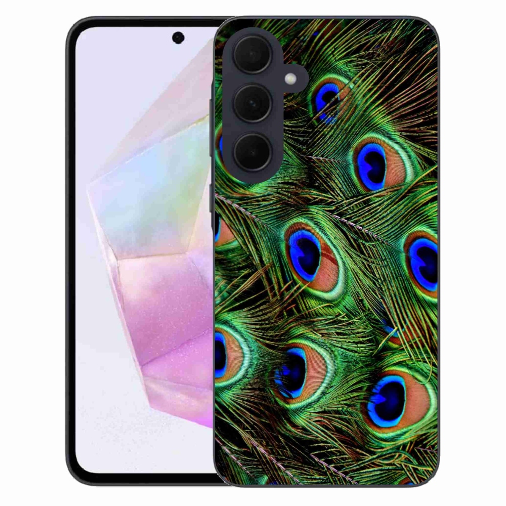 Gélový kryt mmCase na Samsung Galaxy A35 5G - pávie perie