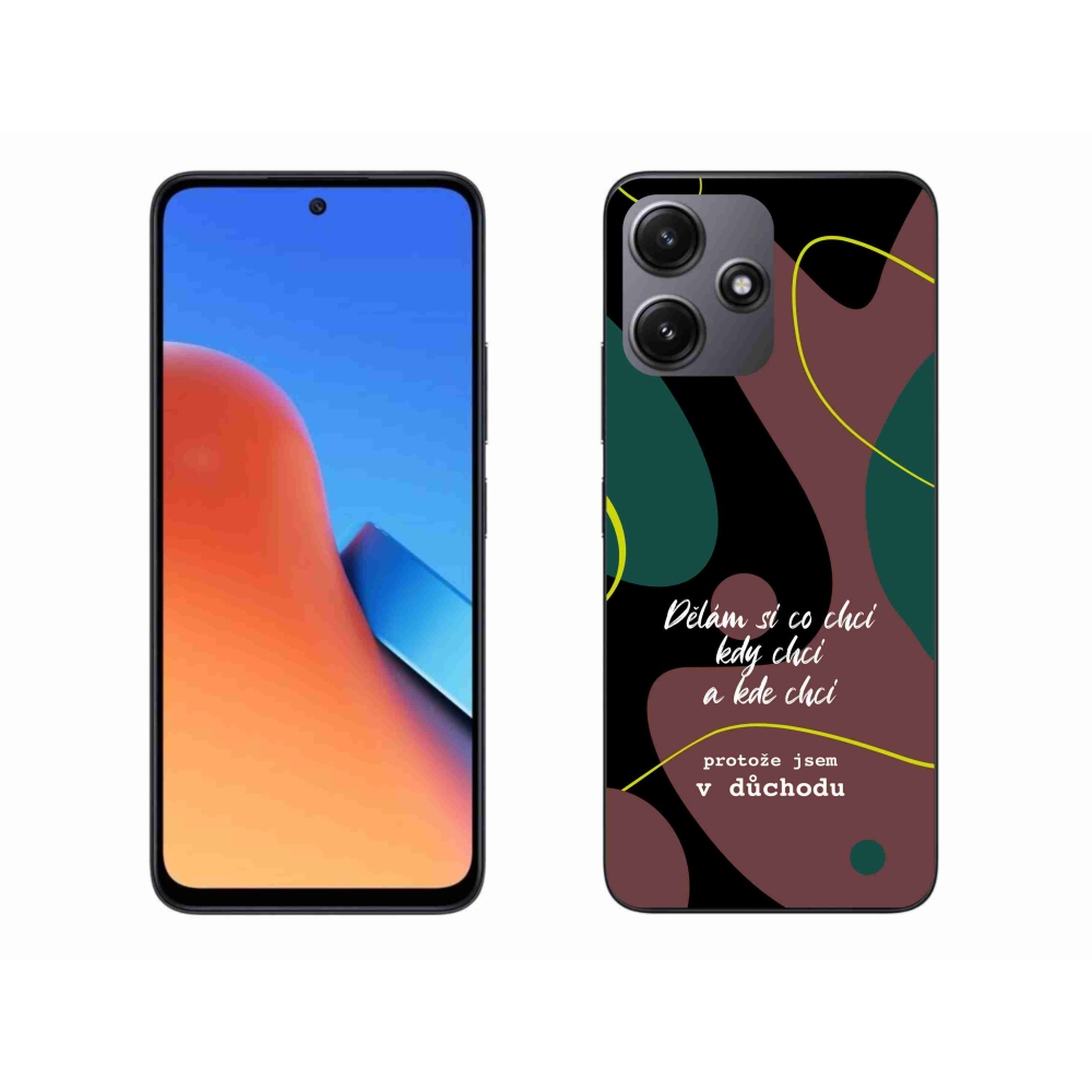 Gélový kryt mmCase na Xiaomi Redmi 12 5G - vtipný text 10 čierne pozadie