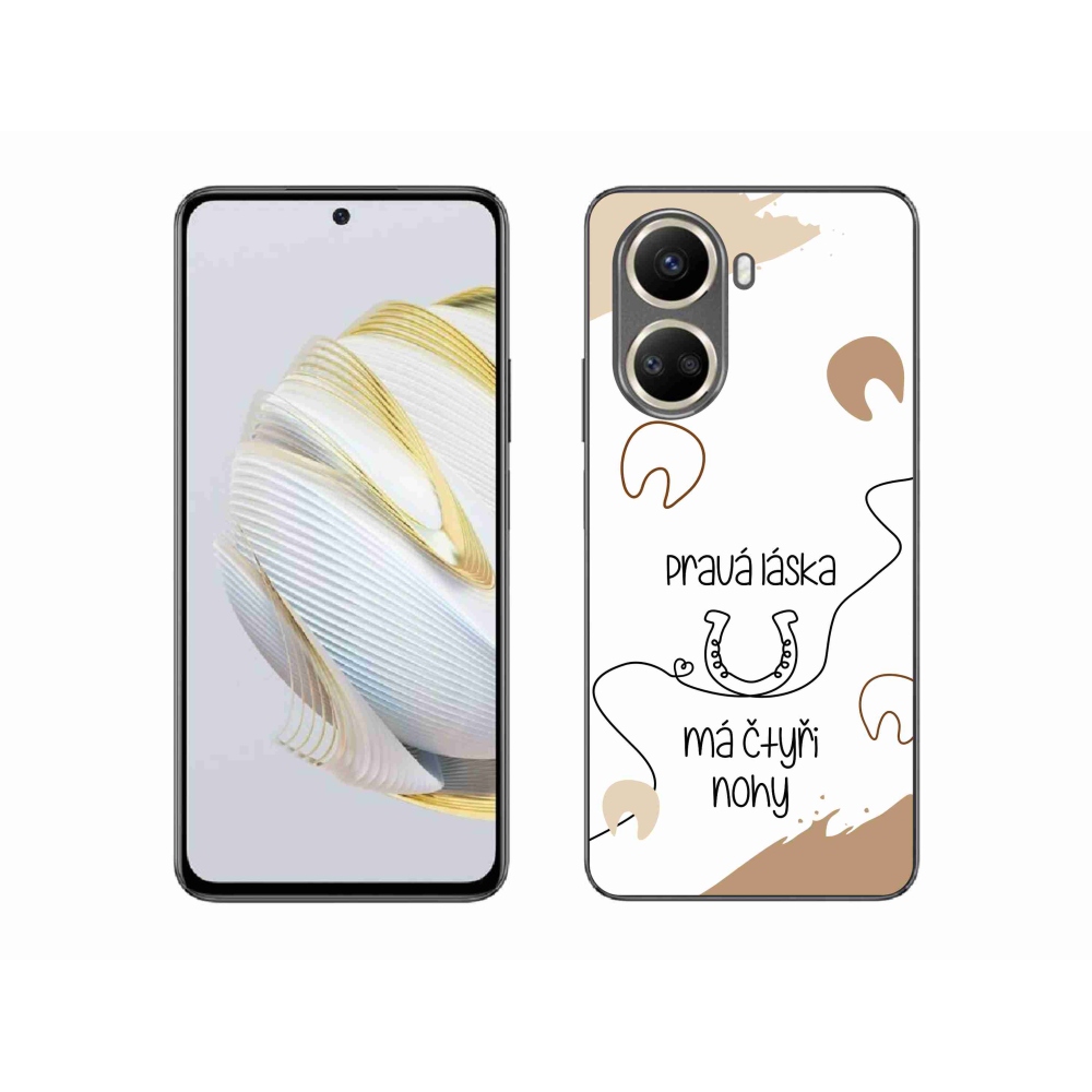 Gélový kryt mmCase na Huawei Nova 10 SE - konský motív biele pozadie