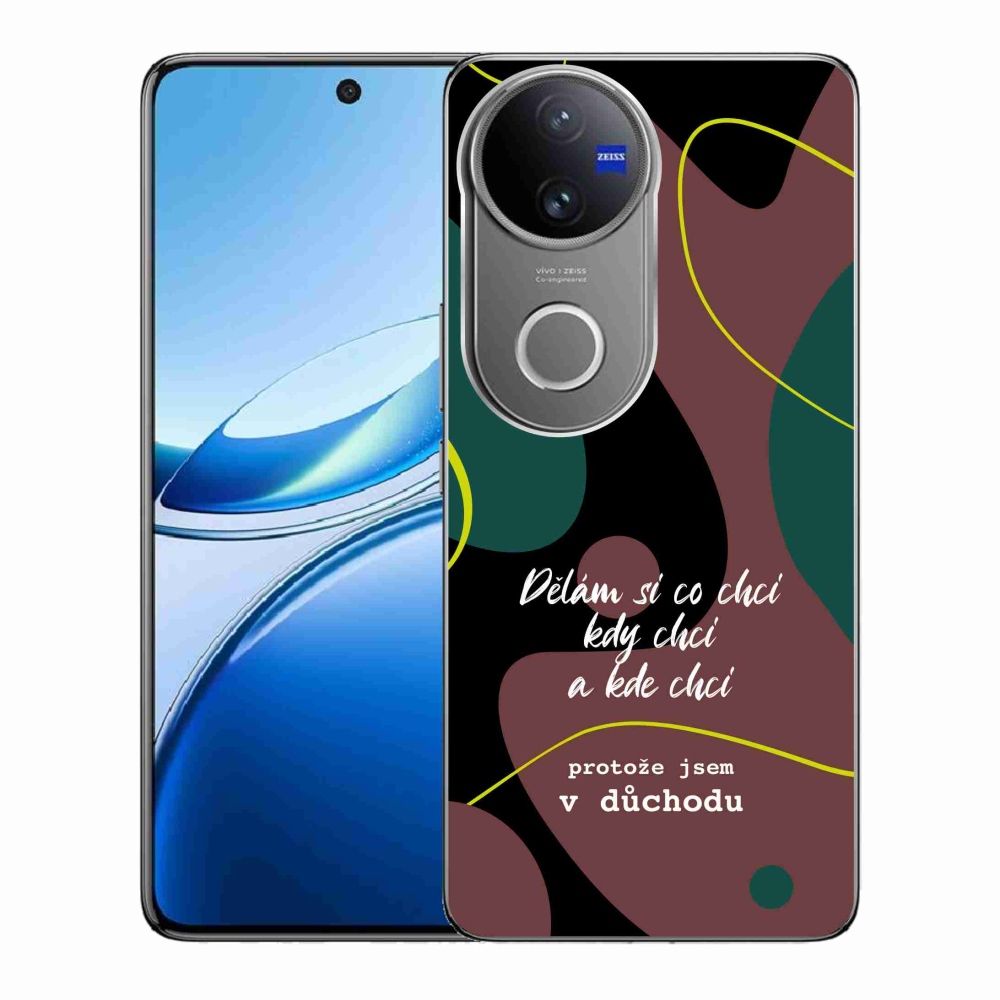 Gélový kryt mmCase na Vivo V50 5G - vtipný text 10 čierne pozadie