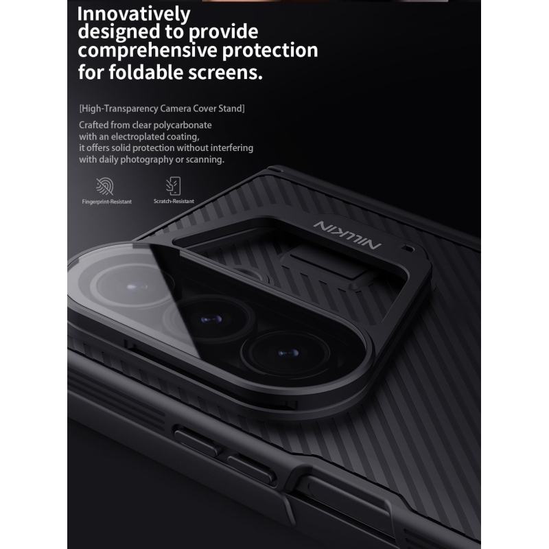 Nillkin CamShield Prop Magnetic (Transparent Lens) Zadný kryt pre Samsung Galaxy Z Fold 7 Black