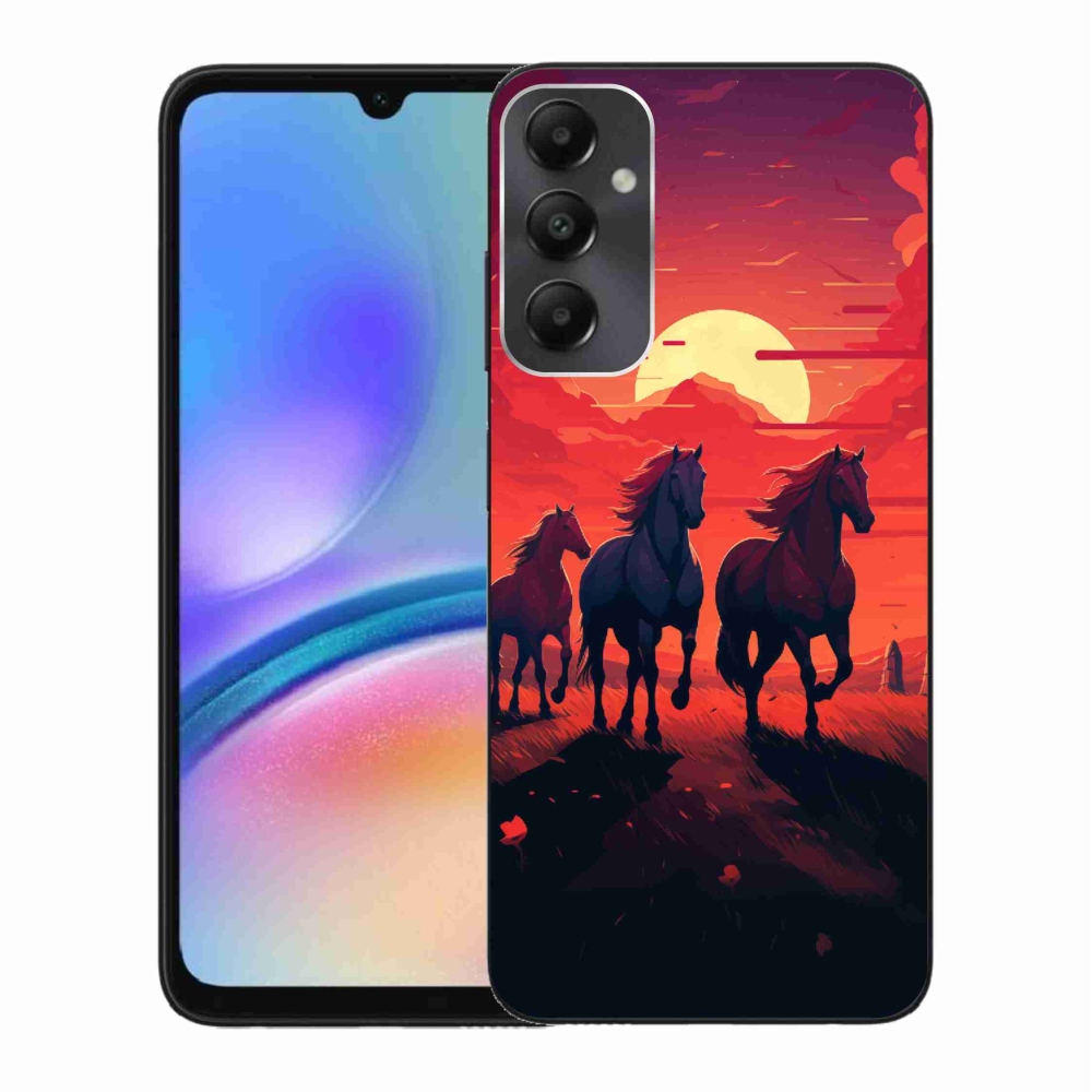 Gélový kryt mmCase na Samsung Galaxy A05s - kone a západ slnka