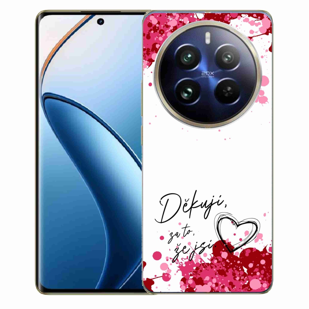 Gélový kryt mmCase na Realme 12 Pro 5G/12 Pro+ 5G - zamilovaný text 2 biele pozadie