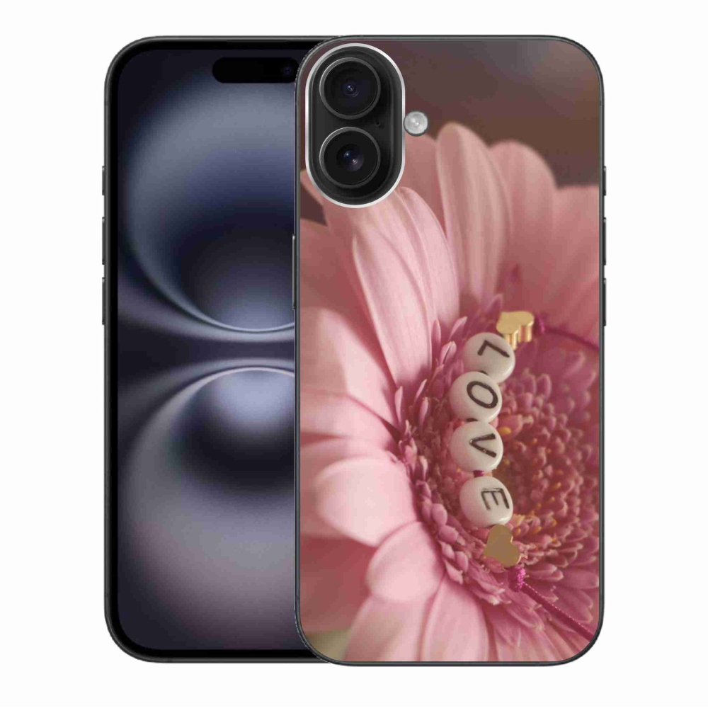 Gélový kryt mmCase na iPhone 16 Plus - prívesok love