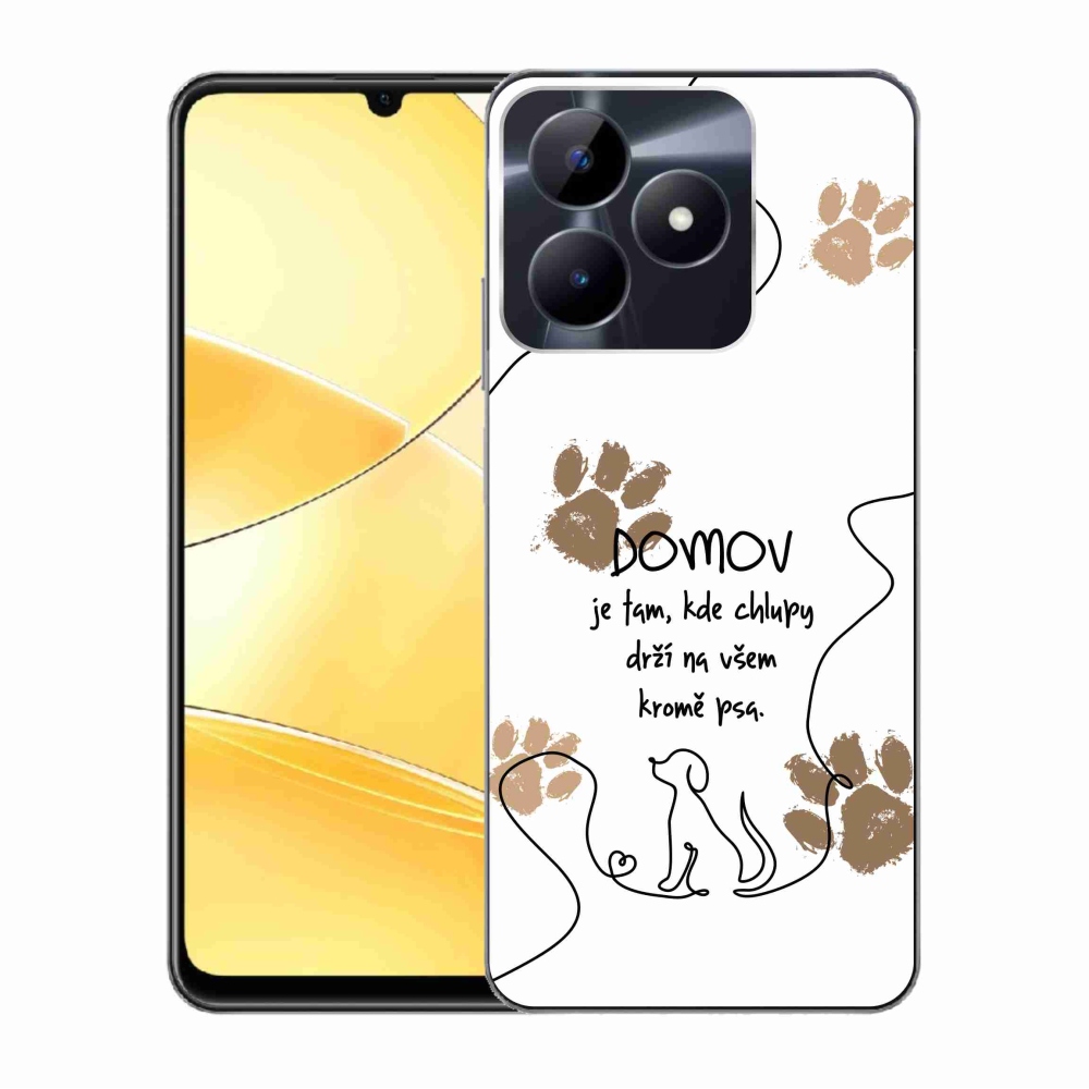 Gélový kryt mmCase na Realme C51/C53 - psí motív biele pozadie