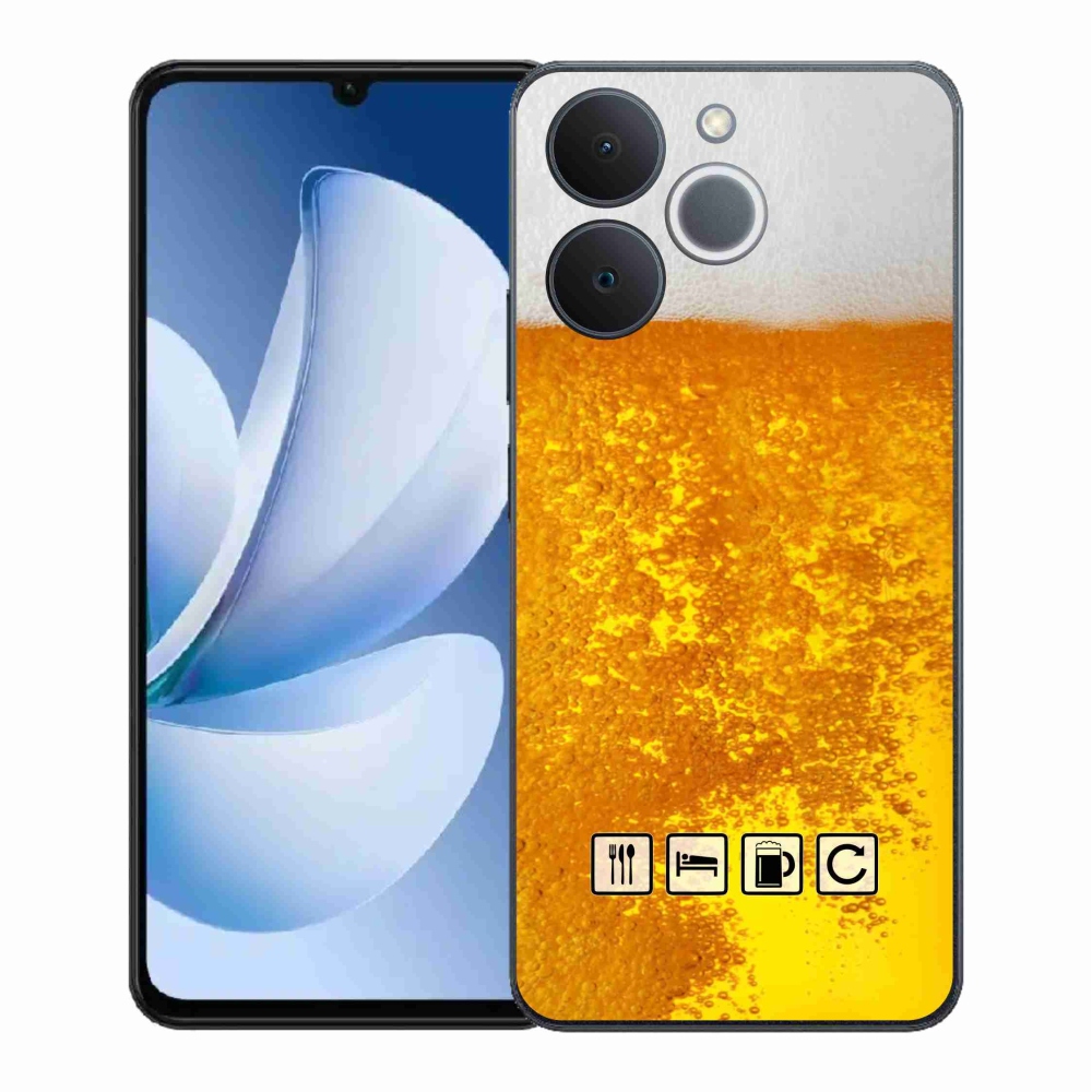 Gélový kryt mmCase na Realme Note 70T - pivný motív 3