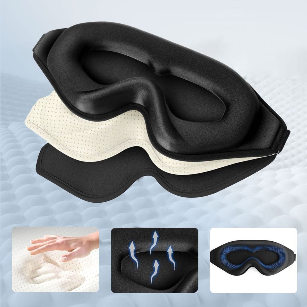 Tech-Protect EyeShade 3D maska ​​na spanie - čierna
